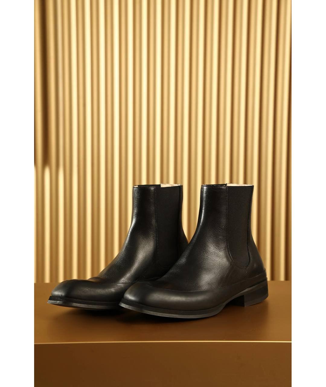 THE ROW Черные кожаные полусапоги, фото 4