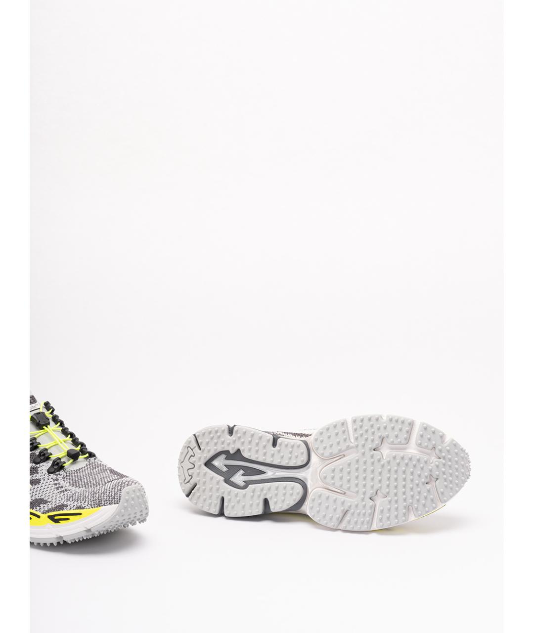 OFF-WHITE Серые текстильные низкие кроссовки / кеды, фото 4