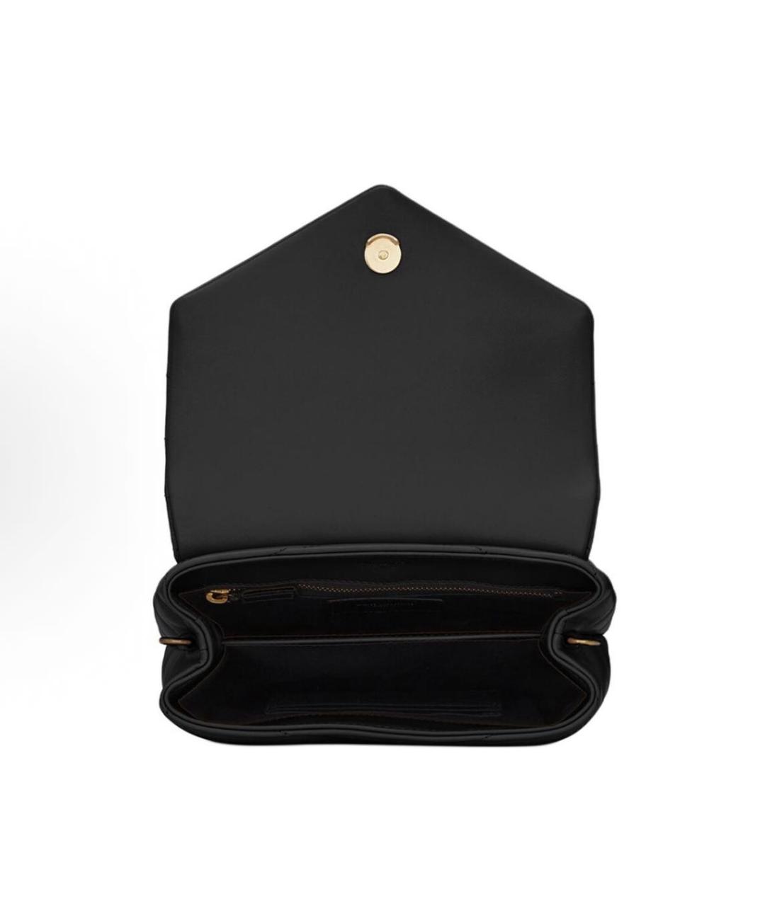 SAINT LAURENT Черная кожаная сумка через плечо, фото 5