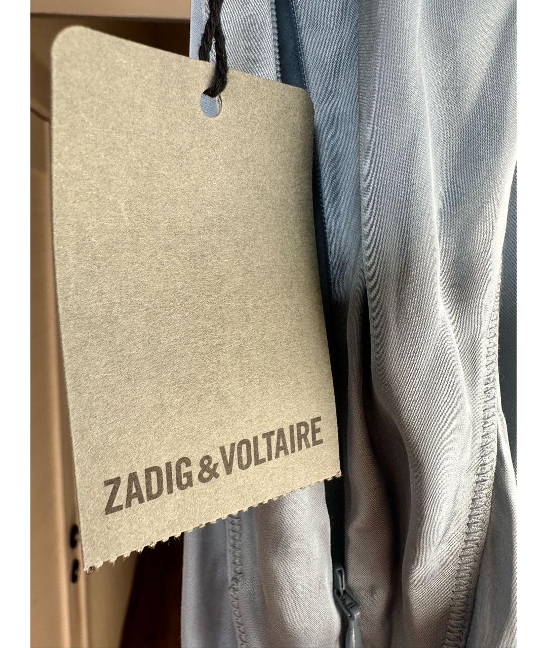 ZADIG & VOLTAIRE Голубое вискозное повседневное платье, фото 3