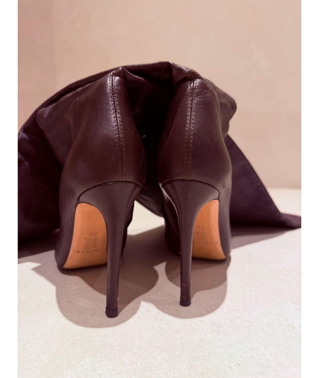 CASADEI Коричневые кожаные ботфорты, фото 4