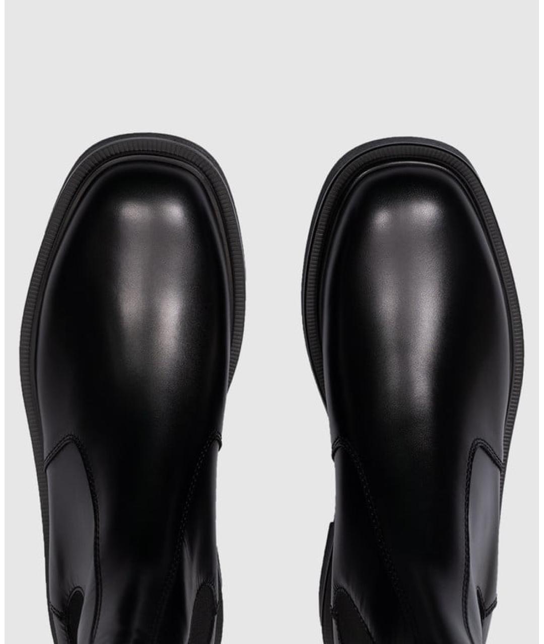 THE ROW Черные кожаные полусапоги, фото 3