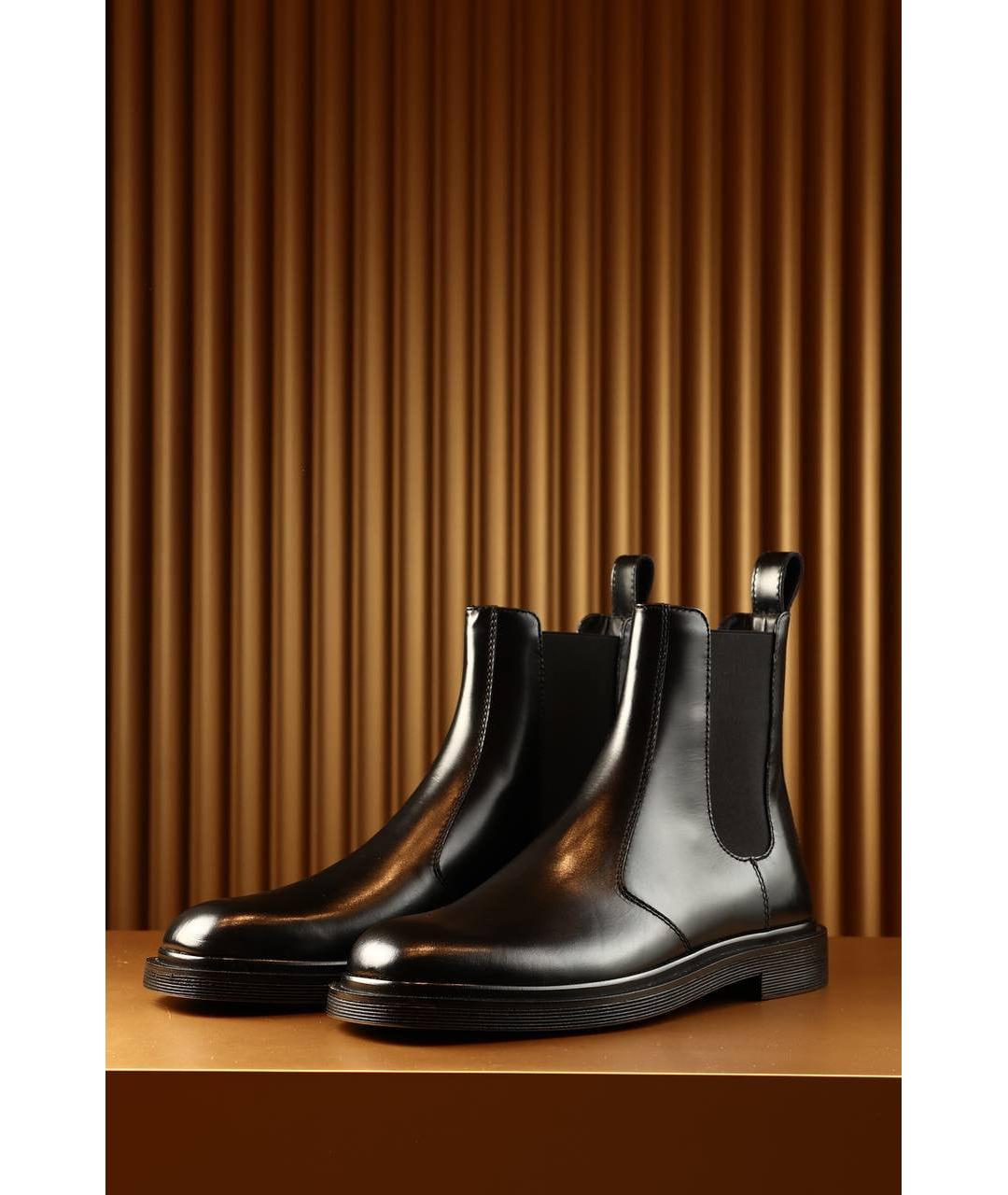 THE ROW Черные кожаные полусапоги, фото 5