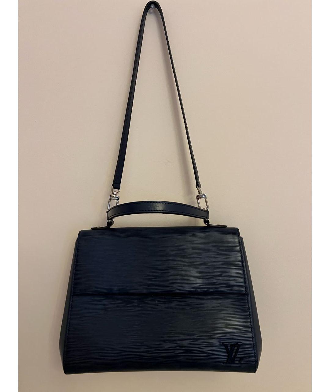 LOUIS VUITTON Темно-синяя кожаная сумка через плечо, фото 9