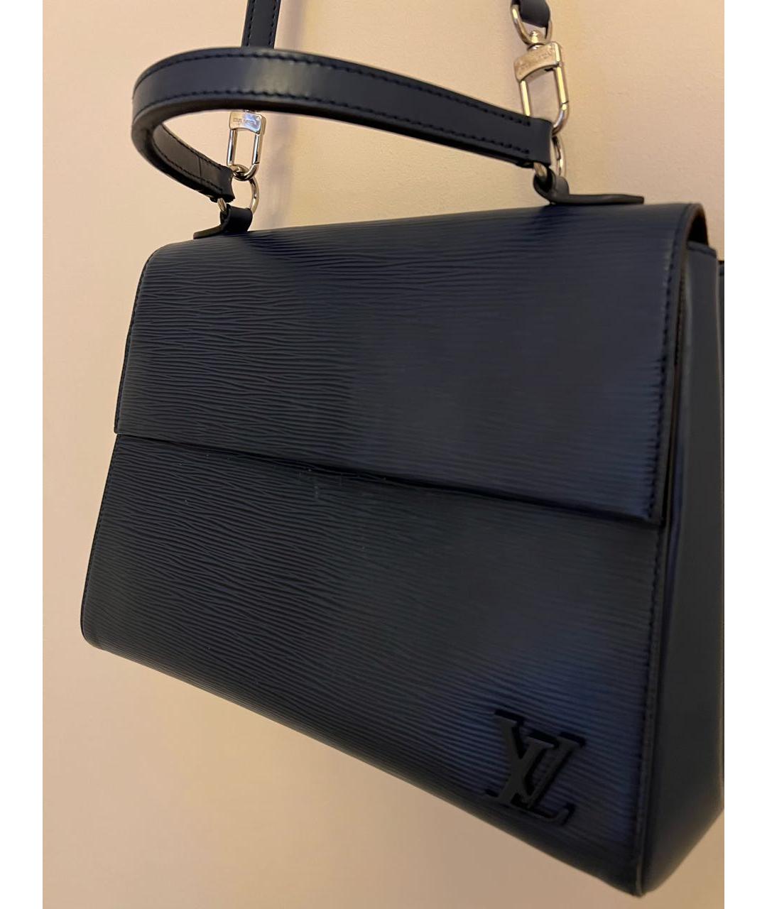 LOUIS VUITTON Темно-синяя кожаная сумка через плечо, фото 3