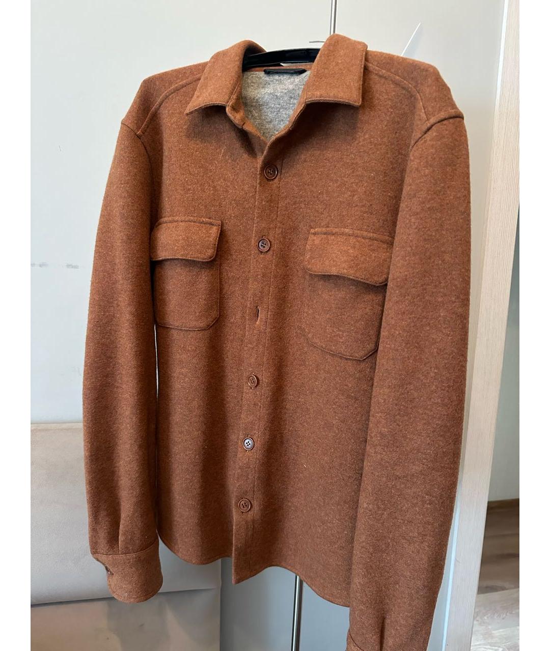 LORO PIANA Коричневая кашемировая кэжуал рубашка, фото 3