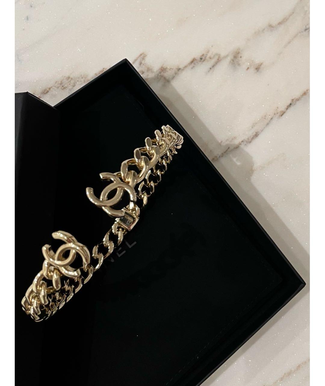CHANEL Золотой металлический чокер, фото 4