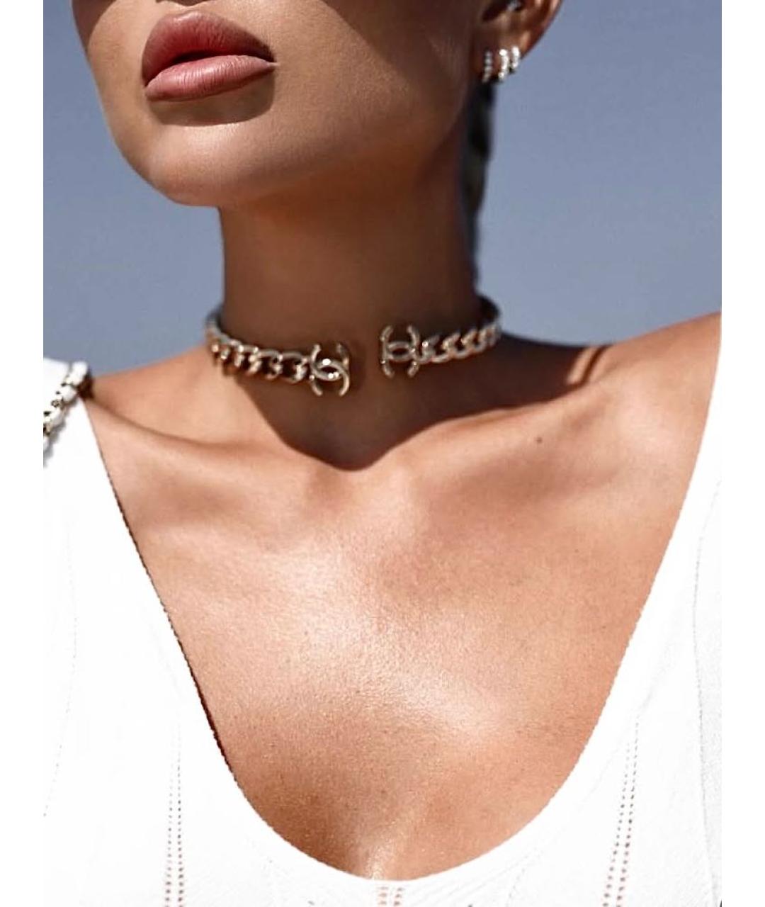 CHANEL Золотой металлический чокер, фото 5