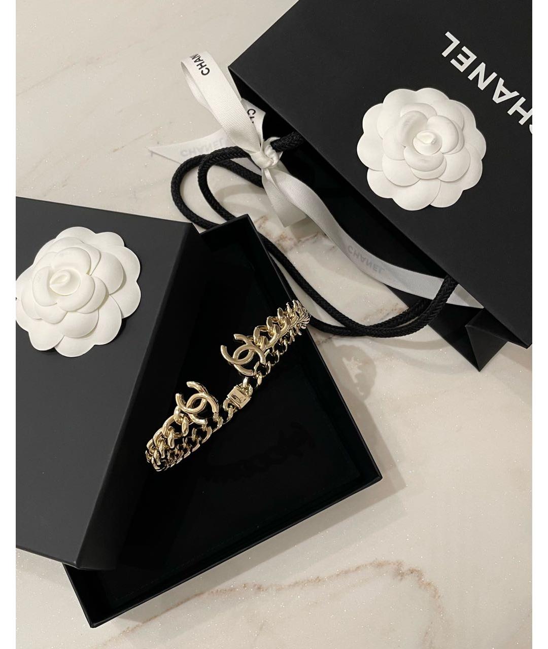 CHANEL Золотой металлический чокер, фото 7