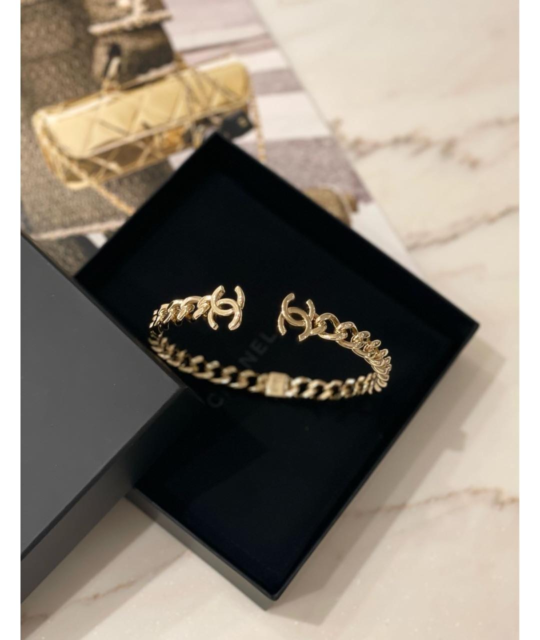 CHANEL Золотой металлический чокер, фото 3