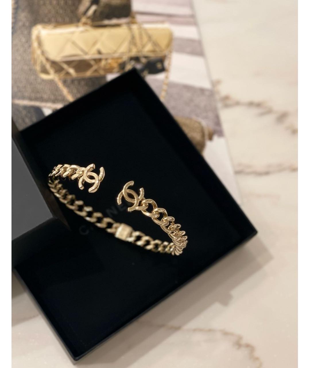 CHANEL Золотой металлический чокер, фото 2