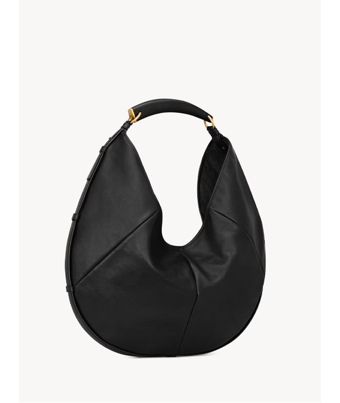 SAINT LAURENT Черная кожаная сумка через плечо, фото 3