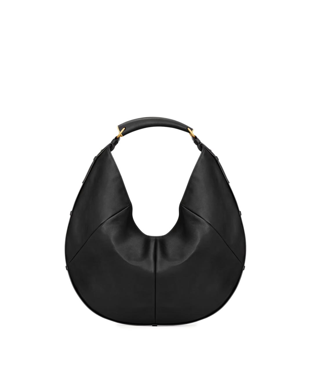 SAINT LAURENT Черная кожаная сумка через плечо, фото 1