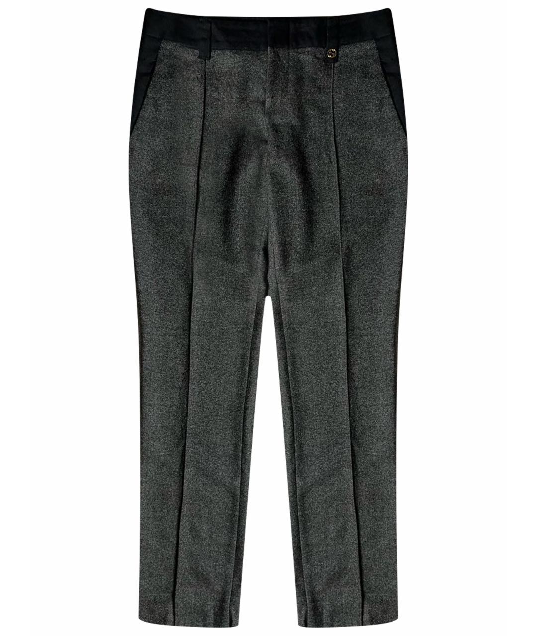 GUCCI Серые шерстяные брюки узкие, фото 1