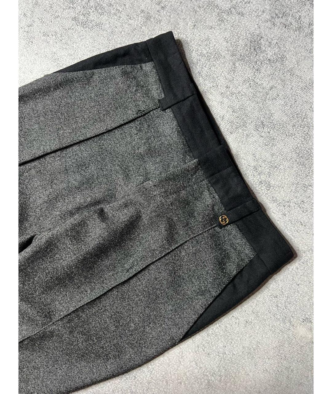 GUCCI Серые шерстяные брюки узкие, фото 2