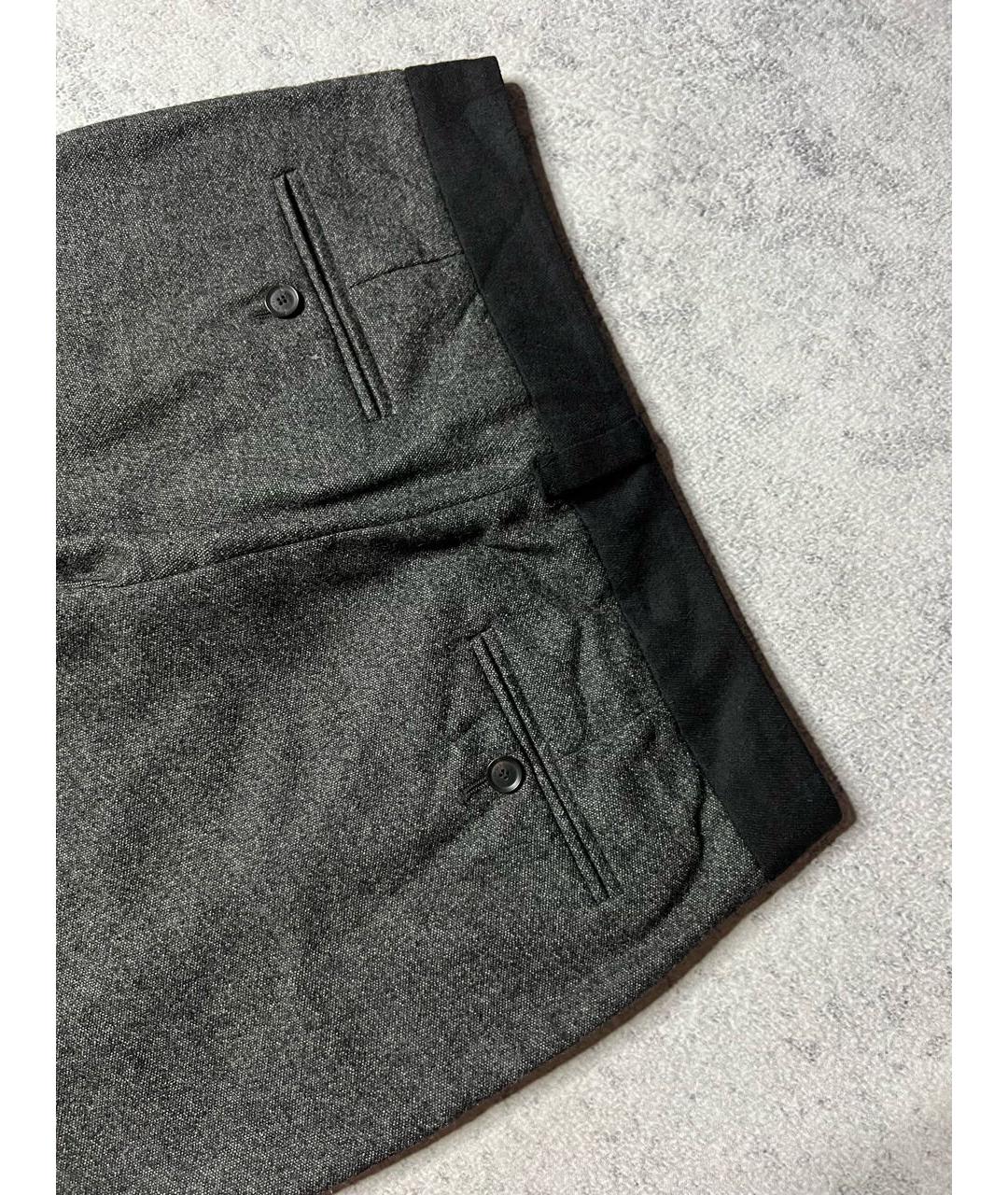 GUCCI Серые шерстяные брюки узкие, фото 5