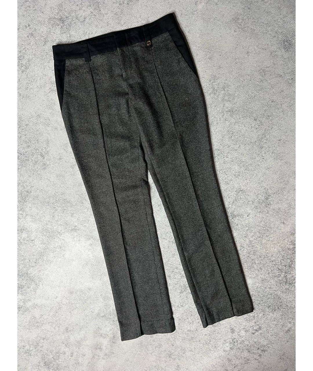 GUCCI Серые шерстяные брюки узкие, фото 8