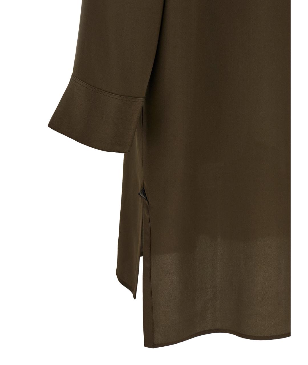 TOM FORD Зеленые шелковое повседневное платье, фото 4