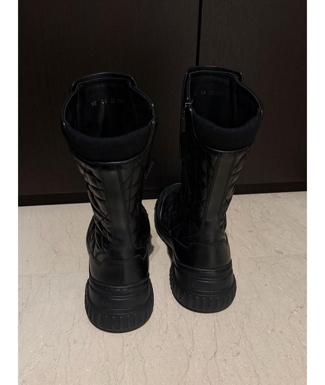CHRISTIAN DIOR Черные кожаные ботинки, фото 4