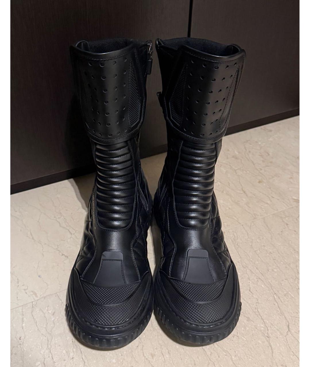 CHRISTIAN DIOR Черные кожаные ботинки, фото 2