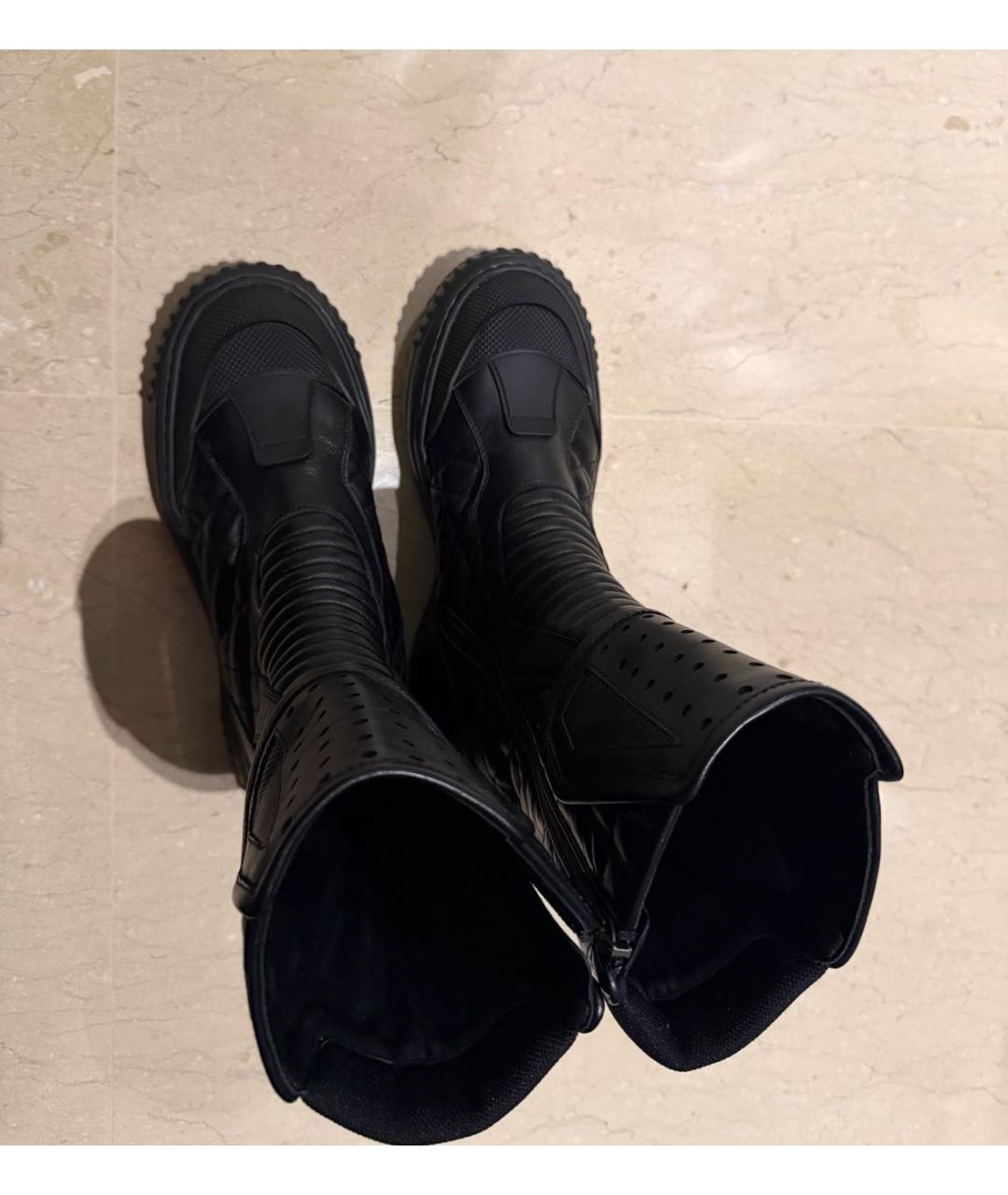 CHRISTIAN DIOR Черные кожаные ботинки, фото 3