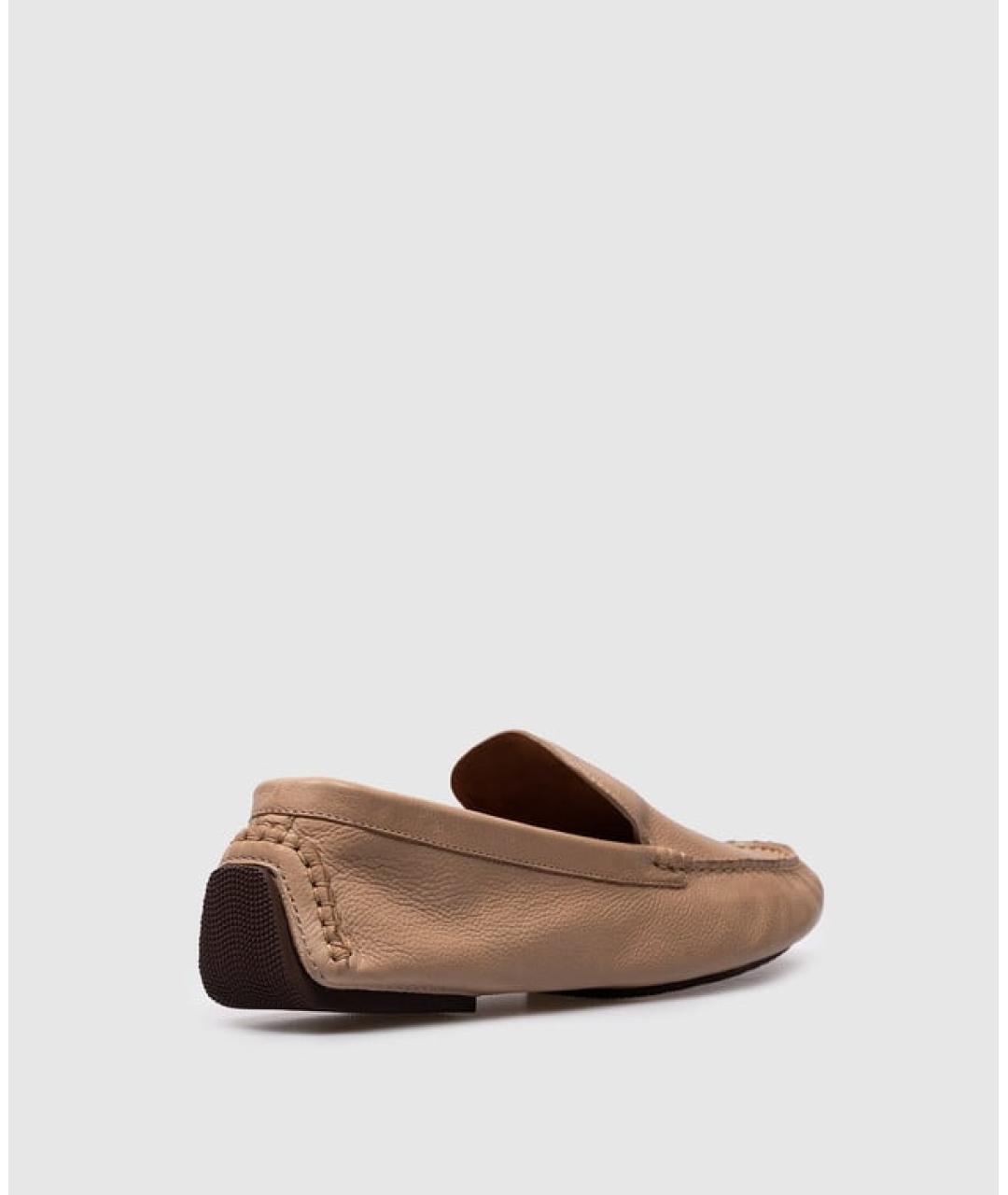 THE ROW Бежевые кожаные мокасины, фото 4