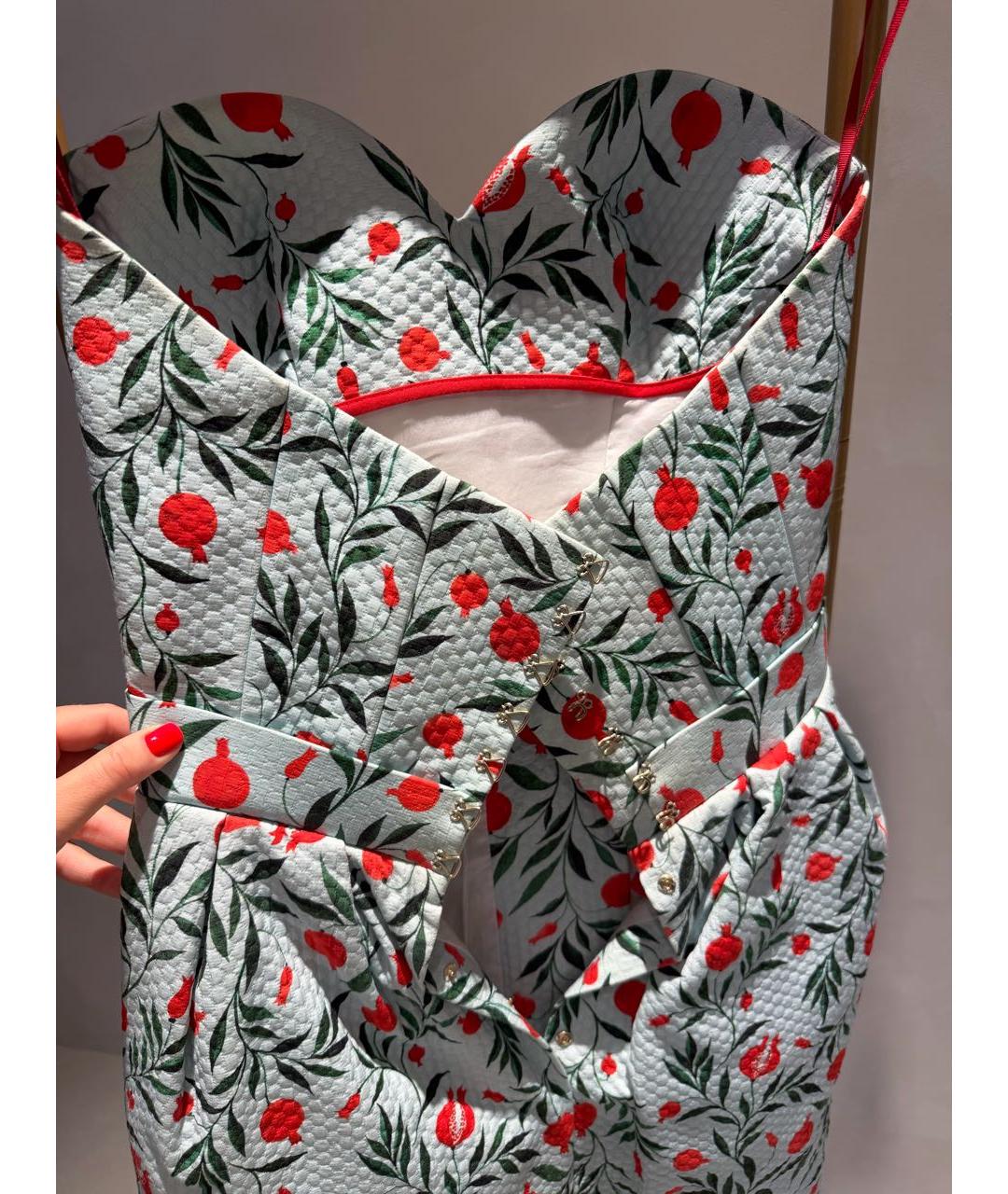 ULYANA SERGEENKO Бирюзовое коктейльное платье, фото 4