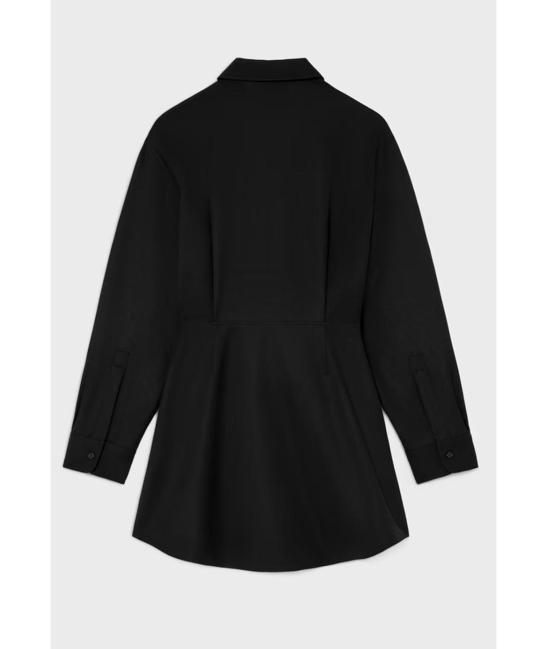 CELINE Черное шерстяное повседневное платье, фото 2