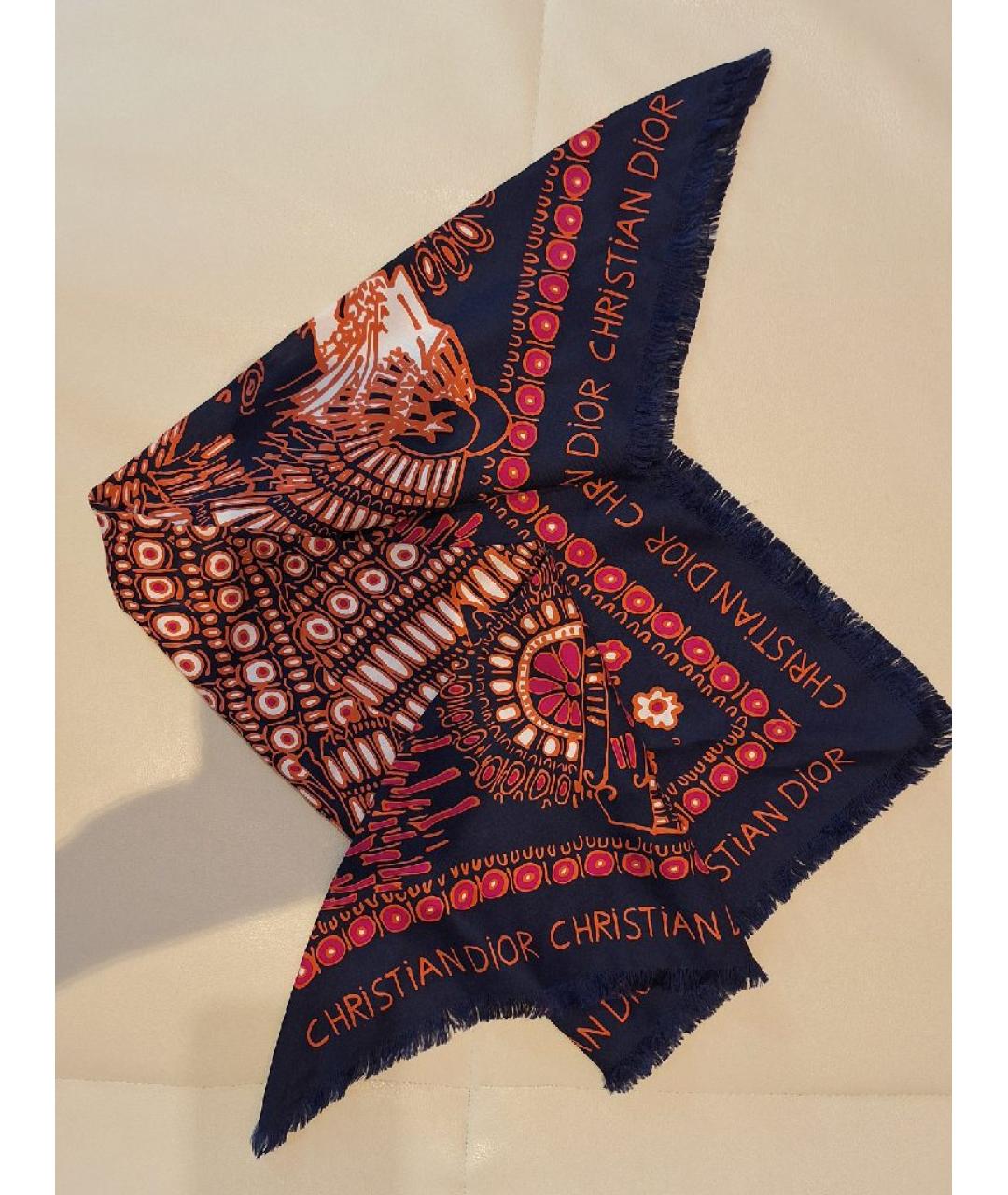 CHRISTIAN DIOR Мульти шелковый платок, фото 3