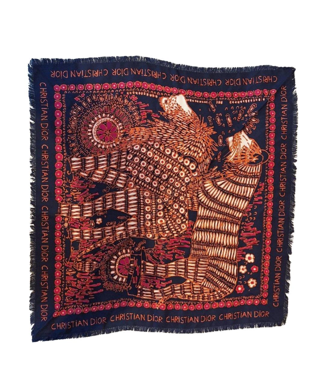 CHRISTIAN DIOR Мульти шелковый платок, фото 1