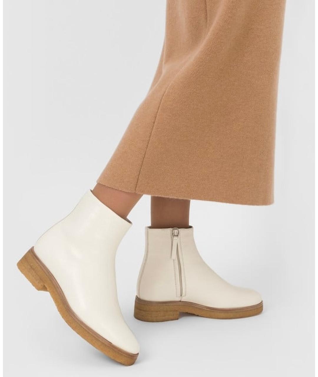 THE ROW Белые кожаные ботинки, фото 2