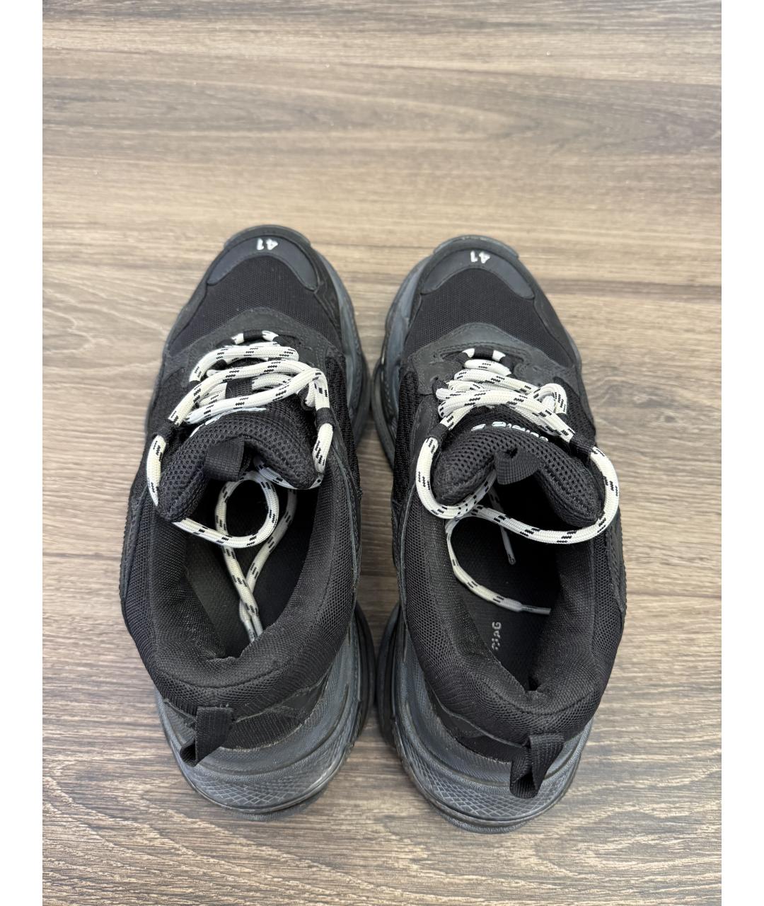 BALENCIAGA Черные низкие кроссовки / кеды, фото 3