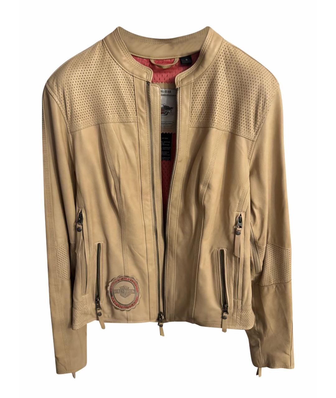 Harley Davidson Бежевая кожаная куртка, фото 1