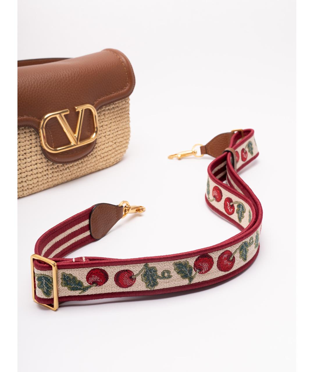 VALENTINO Бежевая пелетеная сумка через плечо, фото 2