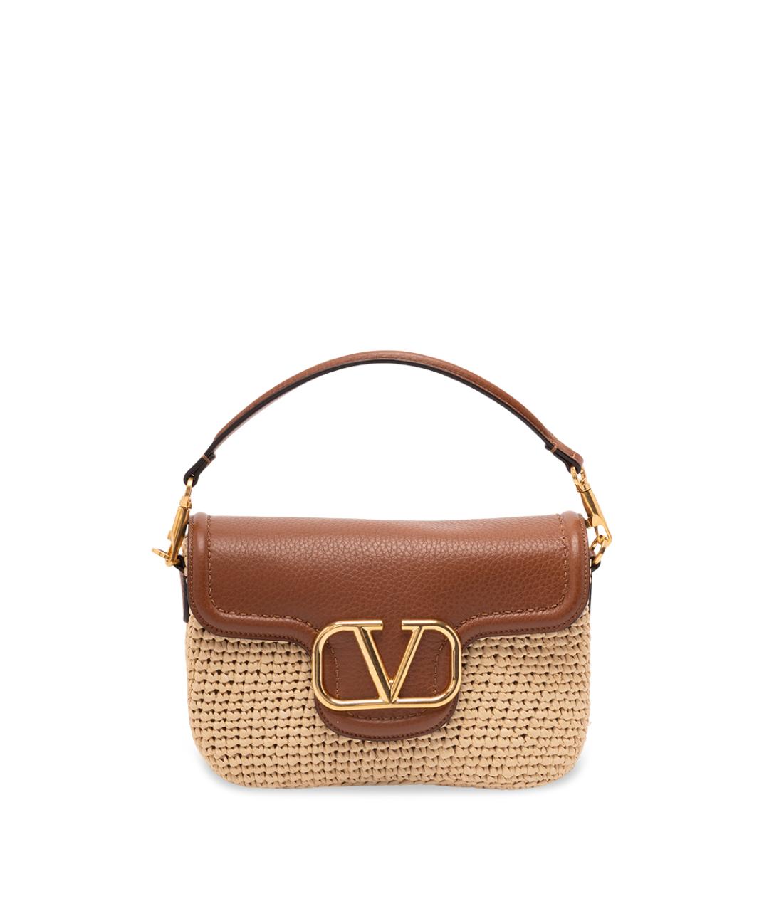 VALENTINO Бежевая пелетеная сумка через плечо, фото 3
