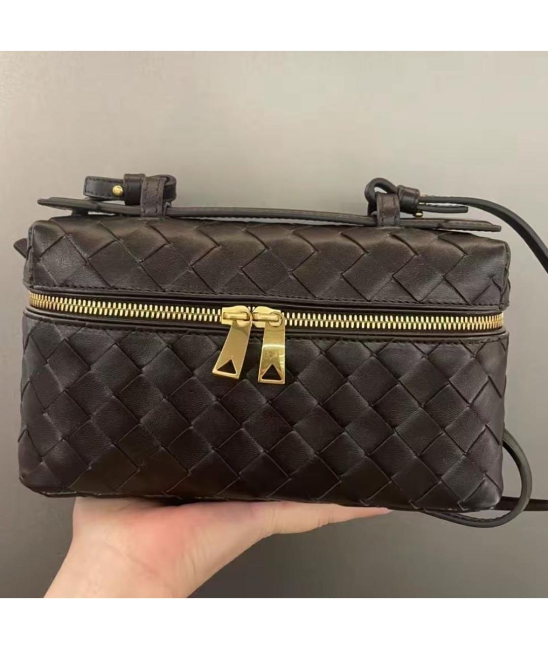 BOTTEGA VENETA Коричневая кожаная сумка через плечо, фото 6