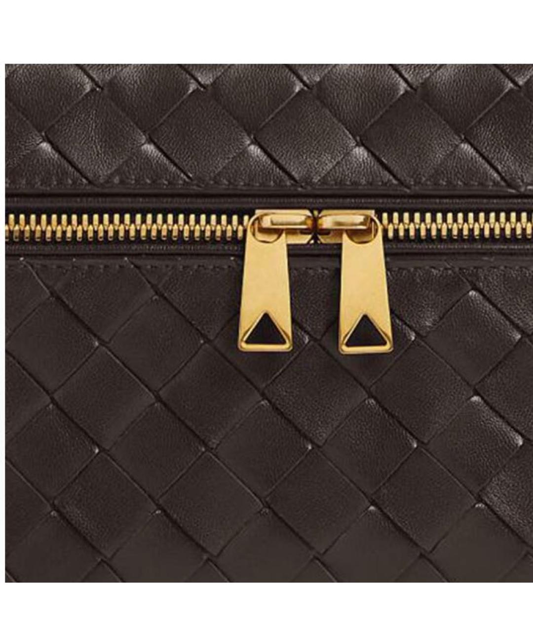 BOTTEGA VENETA Коричневая кожаная сумка через плечо, фото 5