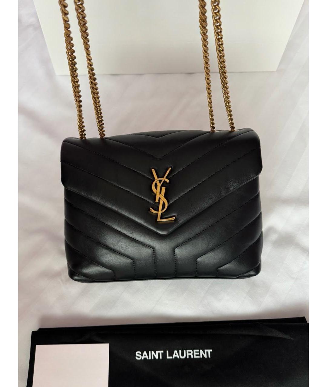 SAINT LAURENT Черная кожаная сумка через плечо, фото 7