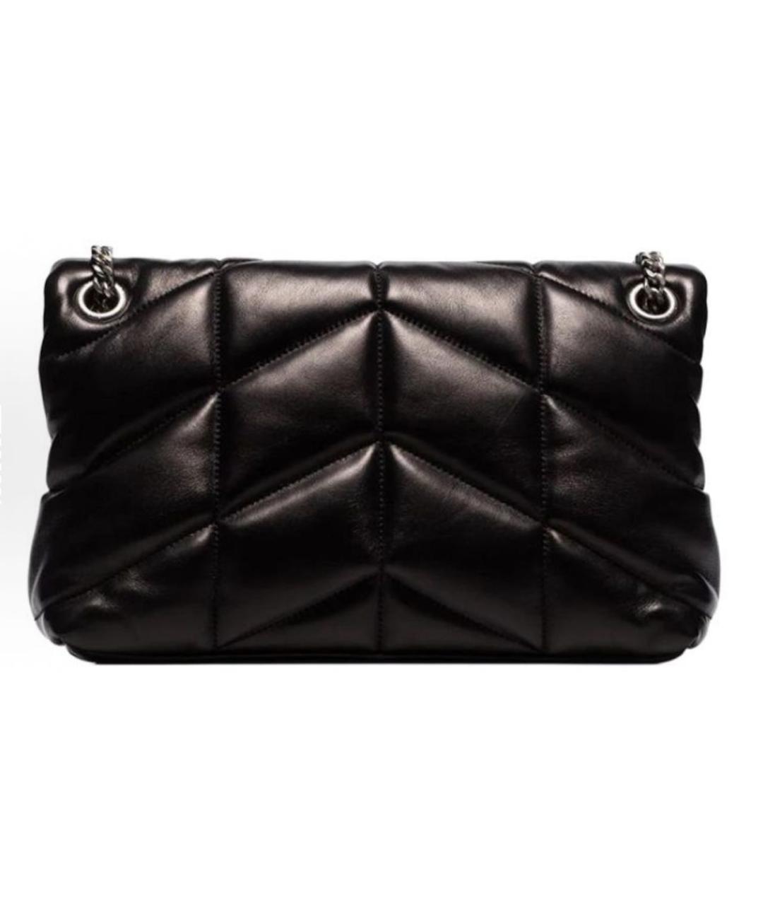 SAINT LAURENT Черная кожаная сумка тоут, фото 4