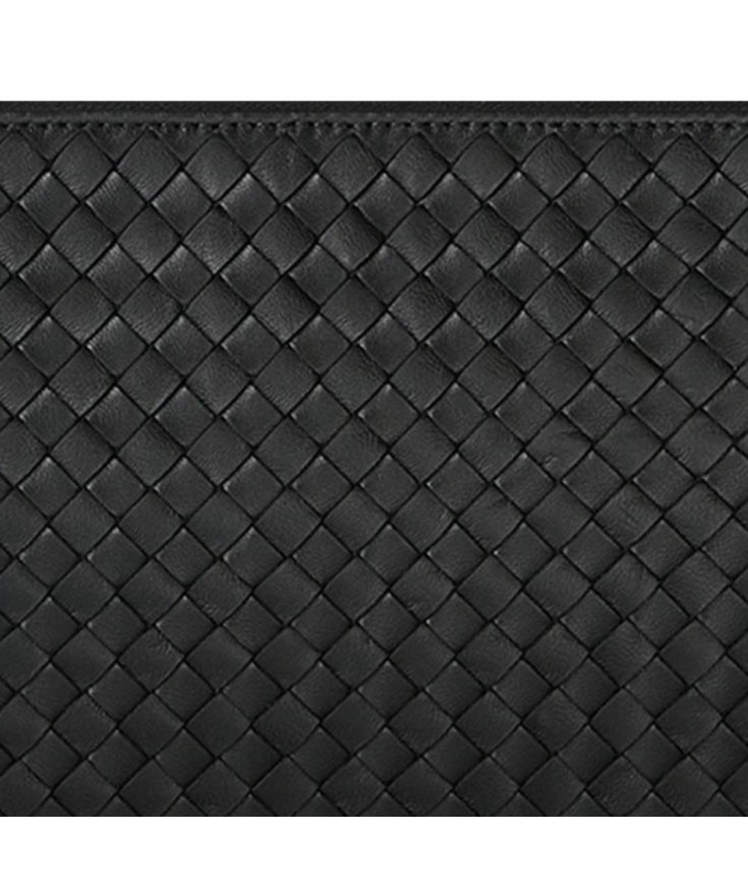 BOTTEGA VENETA Черная кожаная сумка через плечо, фото 5