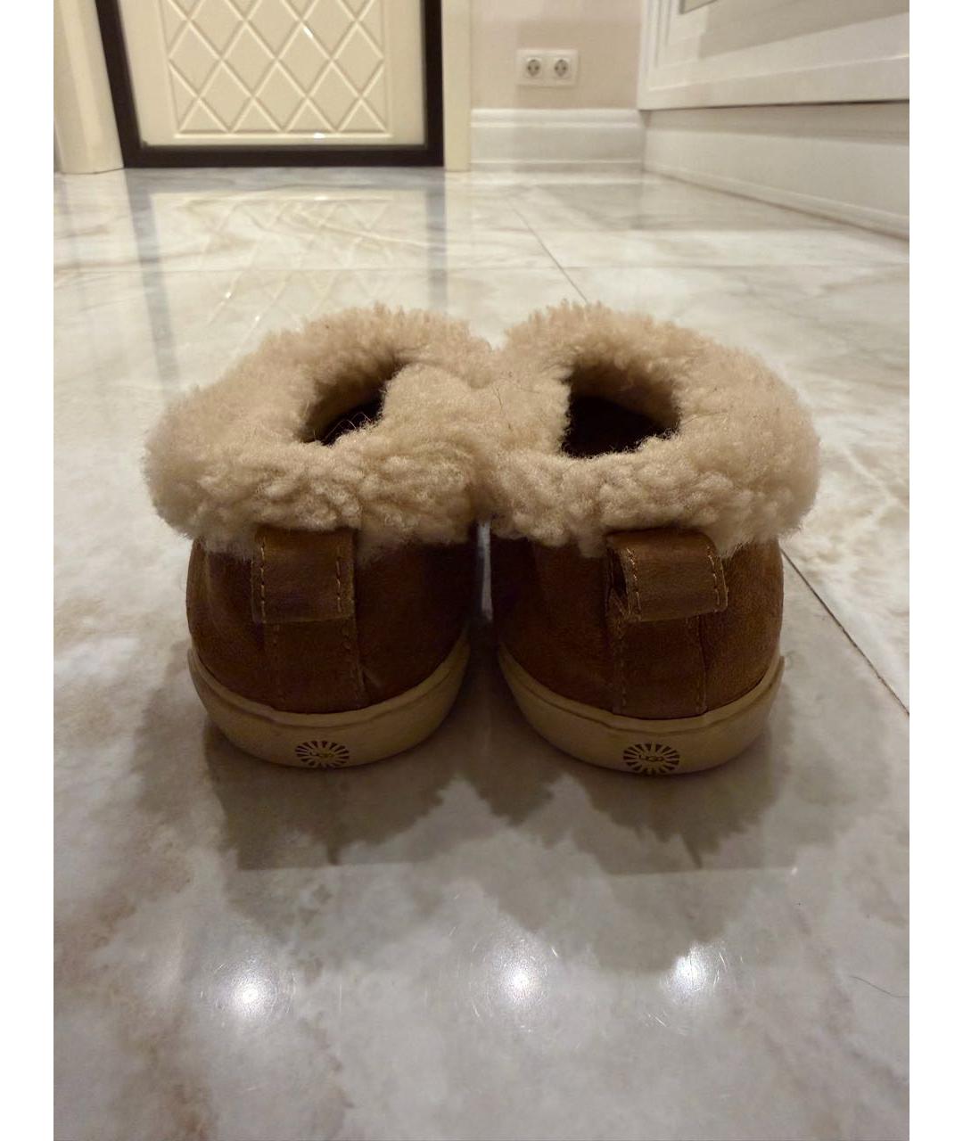 UGG AUSTRALIA Коричневые замшевые ботинки, фото 4