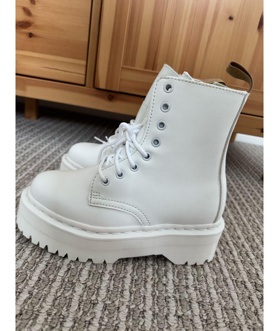 DR. MARTENS Белые кожаные ботинки, фото 5