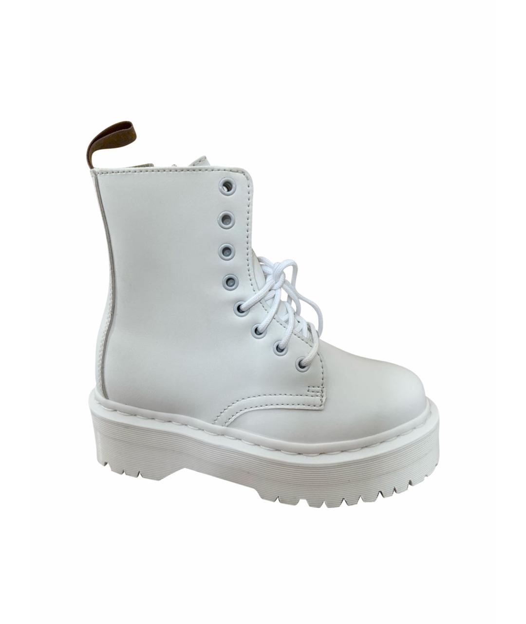 DR. MARTENS Белые кожаные ботинки, фото 1