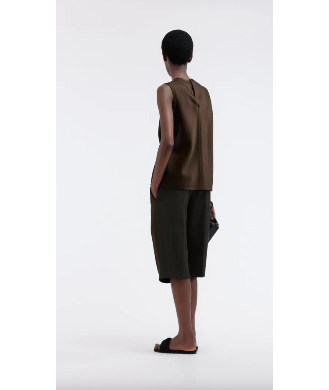 CARVEN Хаки ацетатный костюм с брюками, фото 4