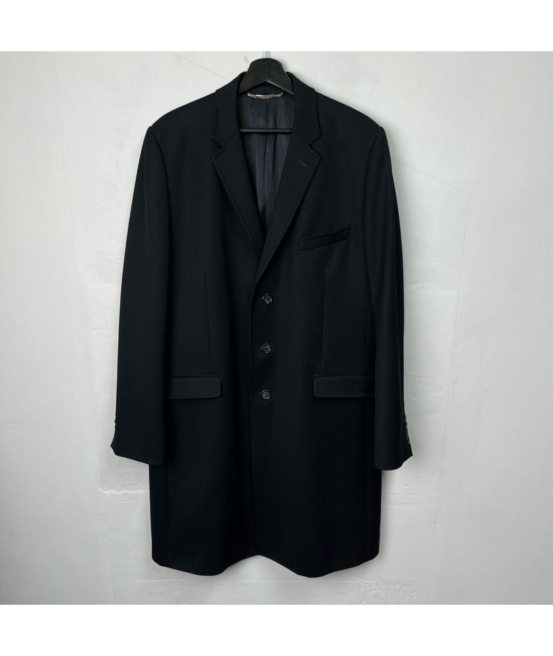 DOLCE&GABBANA Черное шерстяное пальто, фото 9