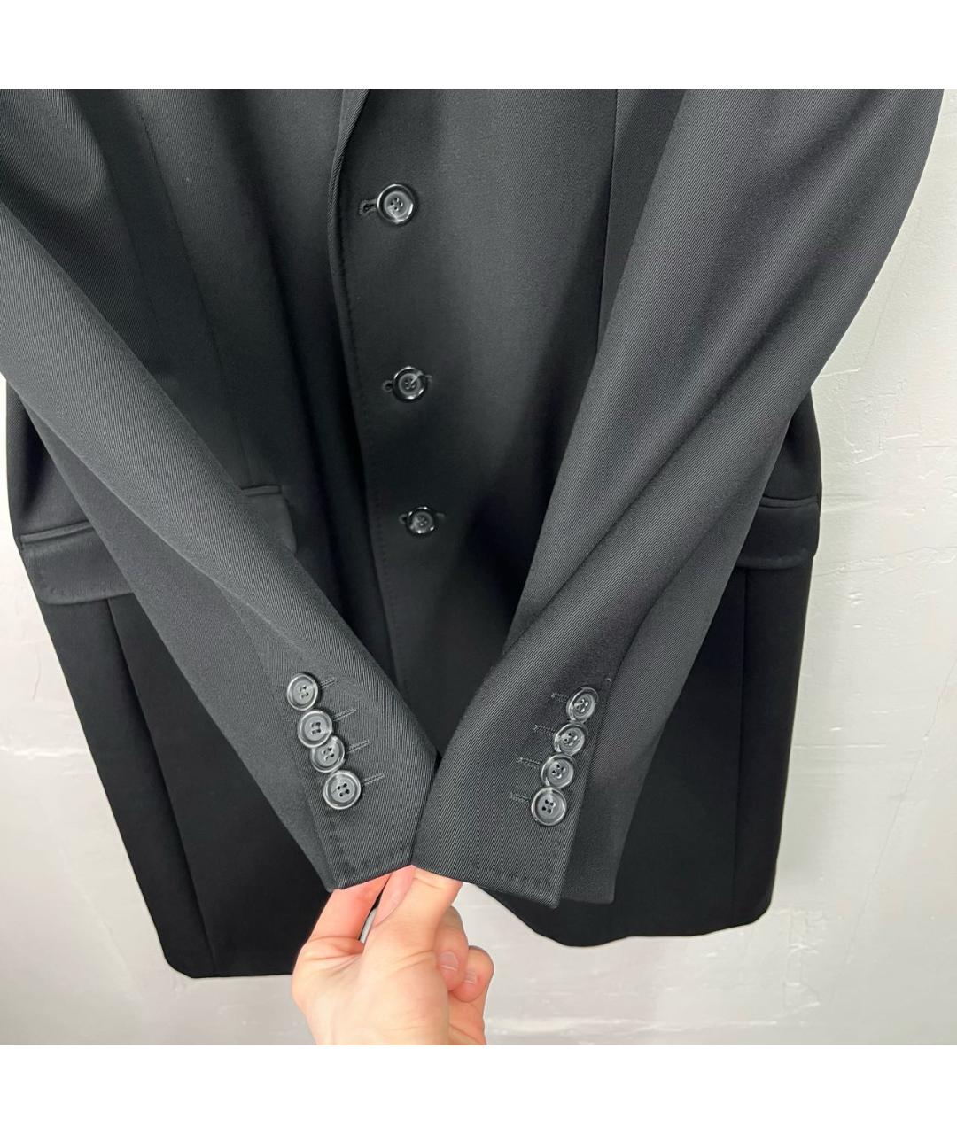 DOLCE&GABBANA Черное шерстяное пальто, фото 3