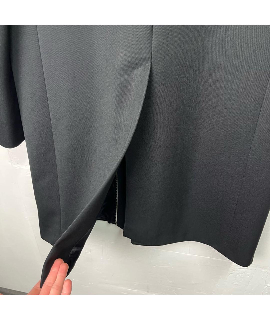 DOLCE&GABBANA Черное шерстяное пальто, фото 6