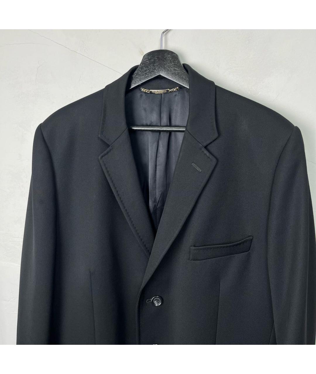 DOLCE&GABBANA Черное шерстяное пальто, фото 2