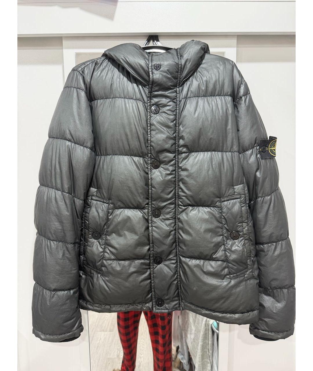 STONE ISLAND Зеленый пуховик, фото 9