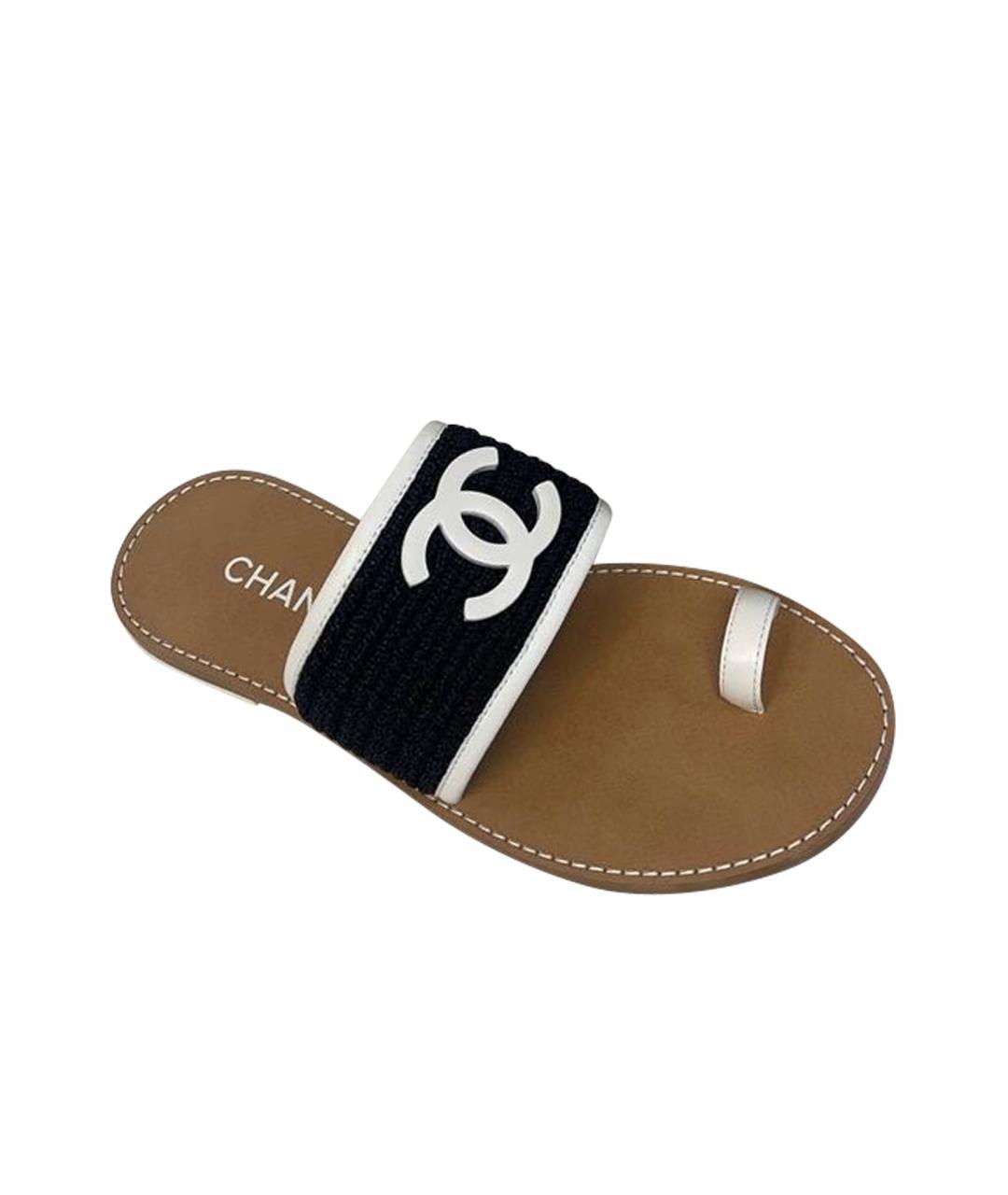 CHANEL Черные сандалии, фото 1